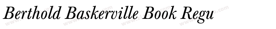 Berthold Baskerville Book Regular字体转换